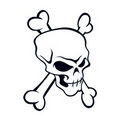 Modern Skull and Crossbones Temporary Tattoo